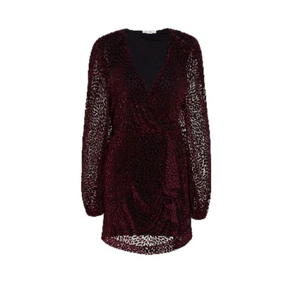 Ramy Brook Aman Embroidered Long-Sleeve Mini Dress in Plum Berry, NWT, Size S - Picture 8 of 13